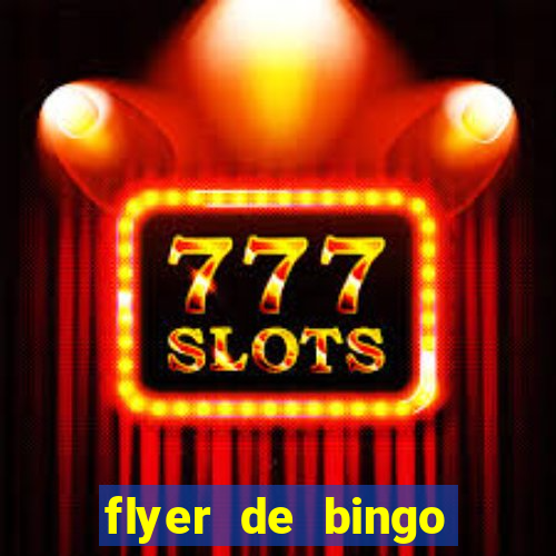 flyer de bingo para editar