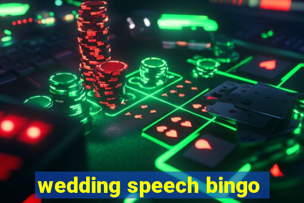 wedding speech bingo