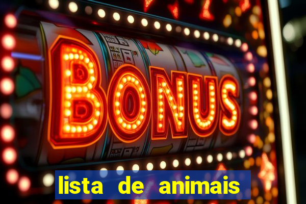 lista de animais em inglês pdf