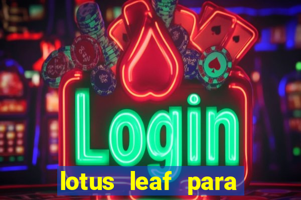 lotus leaf para que serve