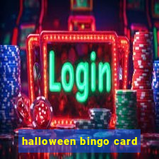 halloween bingo card