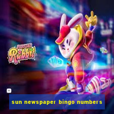 sun newspaper bingo numbers