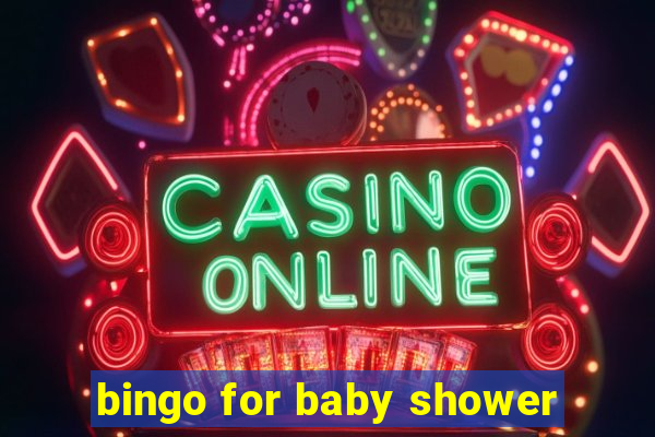 bingo for baby shower