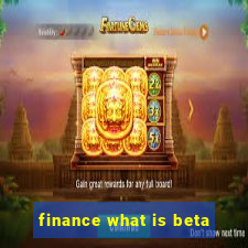 finance what is beta