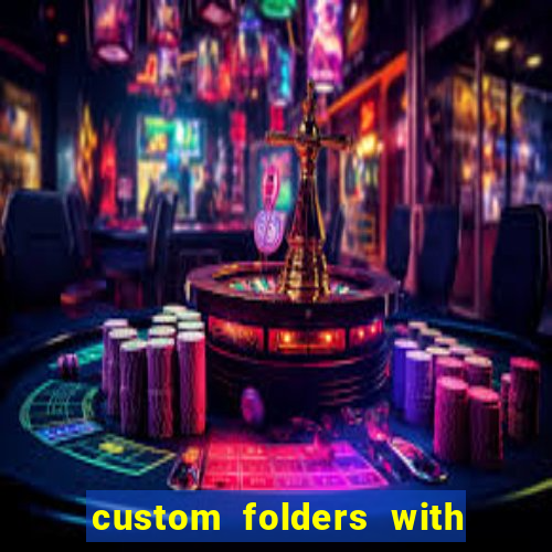 custom folders with business card slot