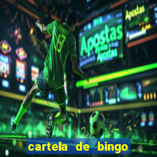 cartela de bingo cha de bebe