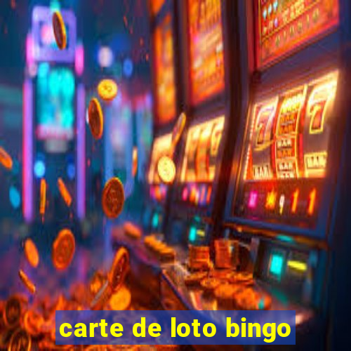 carte de loto bingo