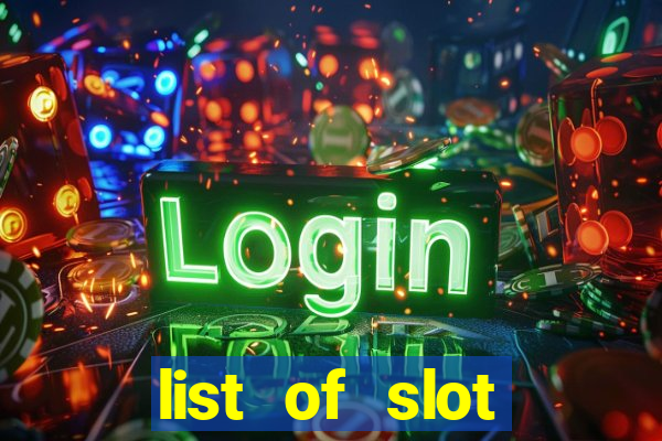 list of slot machines at jake's 58