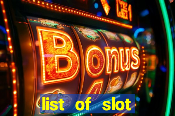 list of slot machines at jake's 58