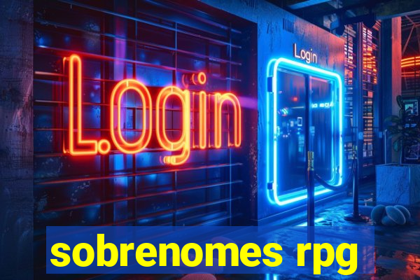 sobrenomes rpg