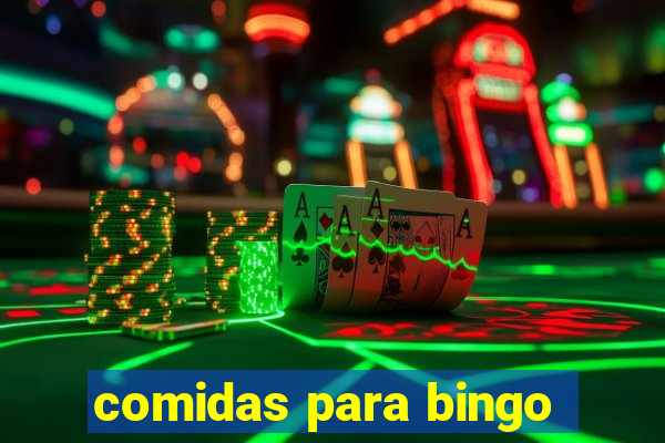 comidas para bingo