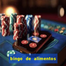 bingo de alimentos saludables para imprimir