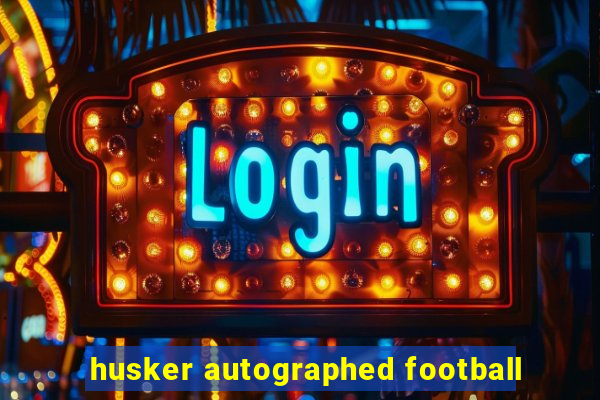 husker autographed football