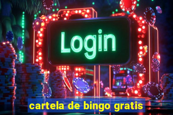 cartela de bingo gratis