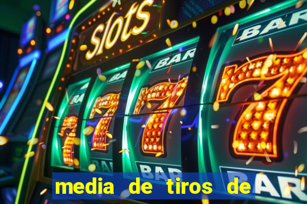 media de tiros de meta por jogo