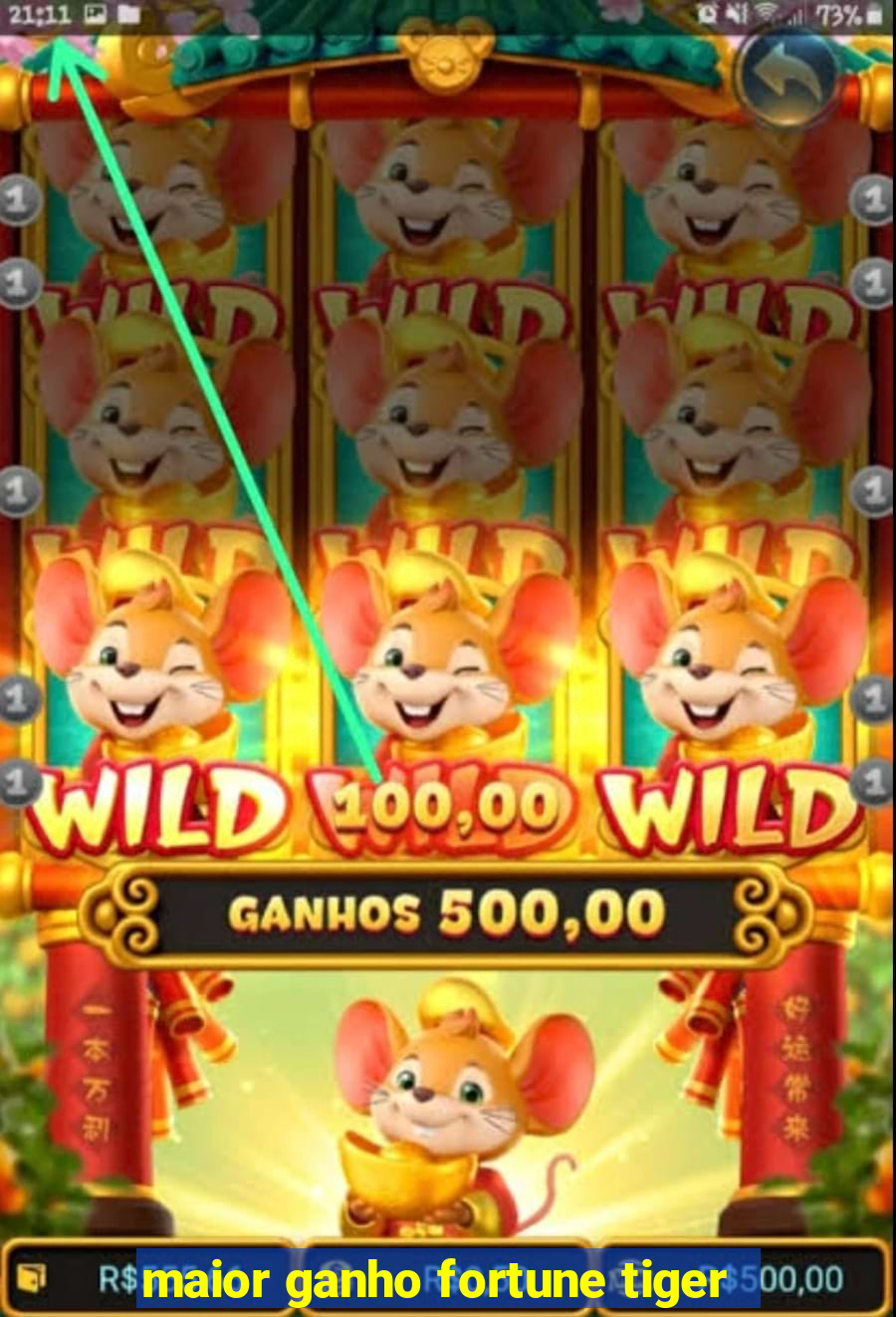 maior ganho fortune tiger