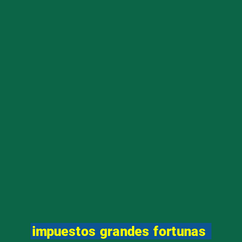 impuestos grandes fortunas