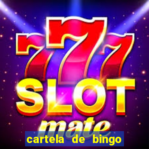 cartela de bingo pra imprimir
