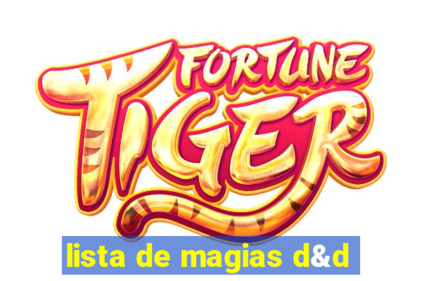 lista de magias d&d
