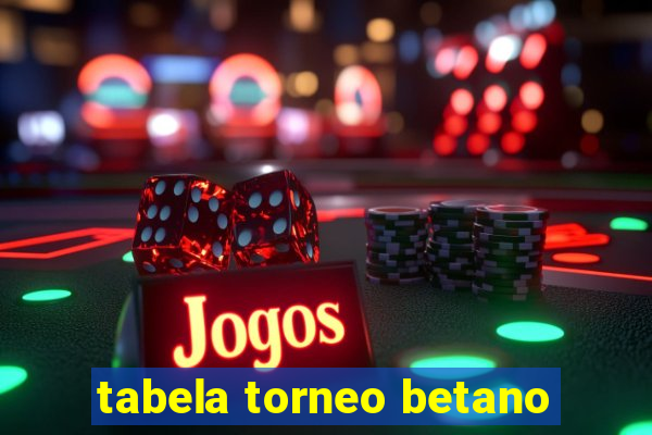 tabela torneo betano