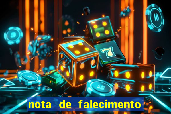 nota de falecimento em campos altos hoje