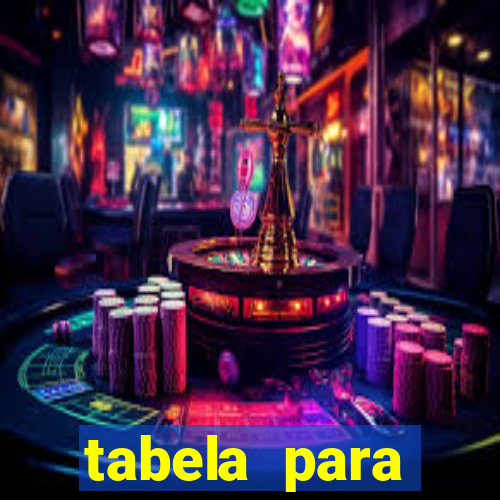 tabela para misturar cores