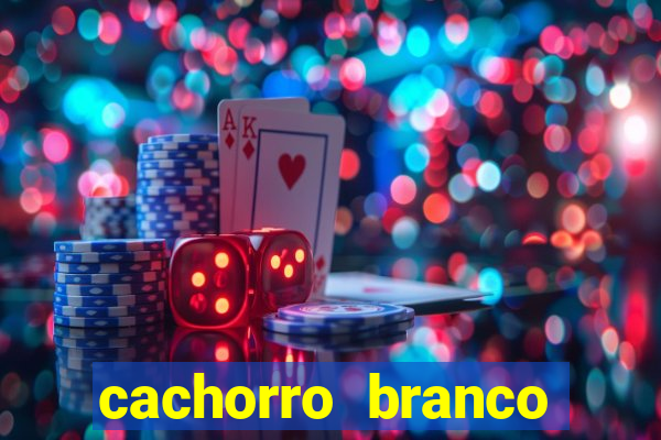 cachorro branco desenho animado